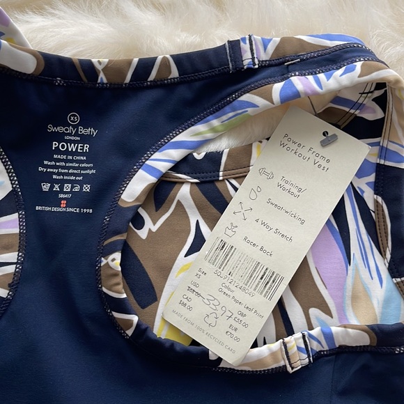Sweaty Betty Power Frame Workout Vest Sz XS - Picture 9 of 9